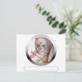 Baseball-Schädel und -Kreuze Postkarte (Stehend Vorderseite)