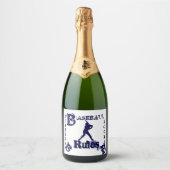 Baseball Schaumweinetikett (Vorderseite)