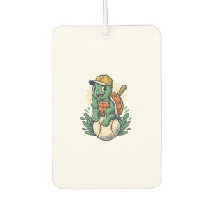 Baseball-Schildkröte Vintage-Gravur Grafikdesign_1 Autolufterfrischer