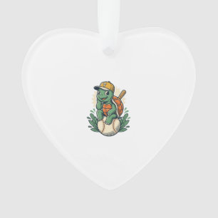 Baseball-Schildkröte Vintage-Gravur Grafikdesign_1 Ornament