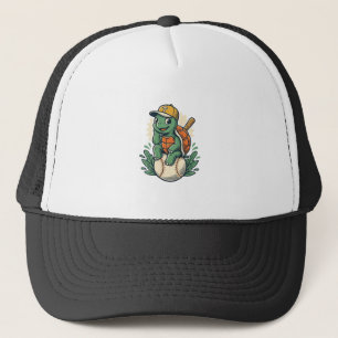 Baseball-Schildkröte Vintage-Gravur Grafikdesign_1 Truckerkappe