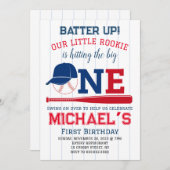 Baseball-Schlacht Einladung (Vorne/Hinten)