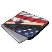 Baseball-, Schläger-und Flagge-Laptop-Hülse Laptopschutzhülle (Vorne Knopf)