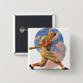 Baseball-Schlagmann Button (Vorne & Hinten)