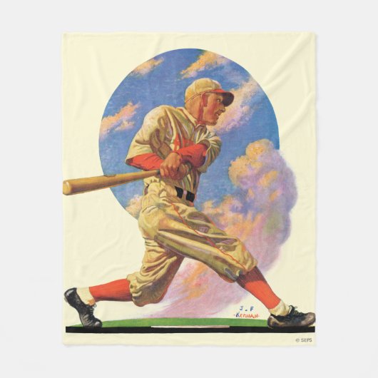 Baseball-Schlagmann Fleecedecke (Vorderseite)