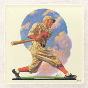 Baseball-Schlagmann Glasuntersetzer