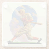Baseball-Schlagmann Glasuntersetzer (Rückseite)