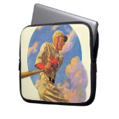 Baseball-Schlagmann Laptopschutzhülle (Vorderseite Links)