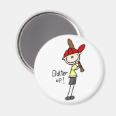 Baseball-Schlagmann-Magnet Magnet (Vorderseite/Rückseite)