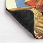 Baseball-Schlagmann Mousepad (Ecke)