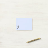 Baseball-Schlagmann Post-it Klebezettel (Auf Schreibtisch)