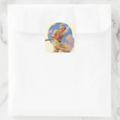 Baseball-Schlagmann Quadratischer Aufkleber (Tasche)