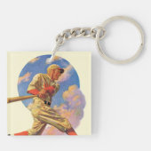 Baseball-Schlagmann Schlüsselanhänger (Rückseite)