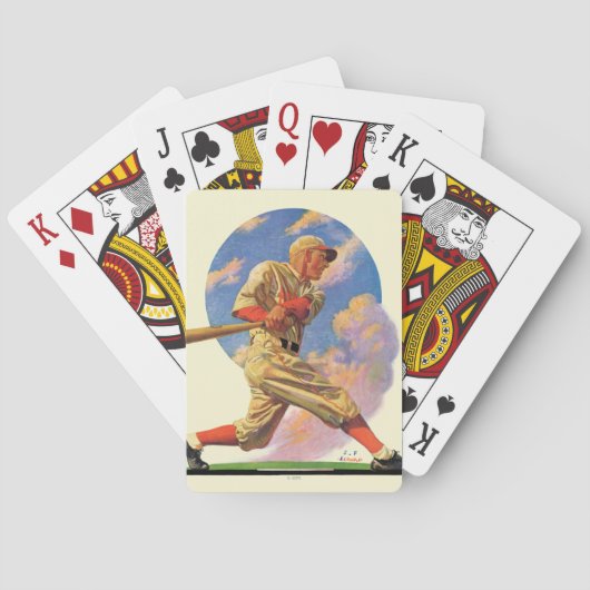 Baseball-Schlagmann Spielkarten (Rückseite)