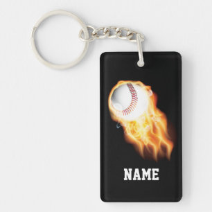 Baseball-Schlüsselanhänger mit NAME oder JAHR und  Schlüsselanhänger