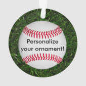 Baseball-Schmuck Ornament (Rückseite)