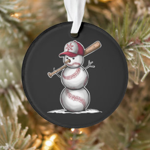 Baseball-Schneemann-Bälle Schnee Weihnachten Xmas- Ornament