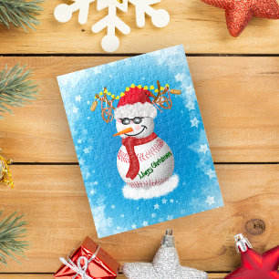 Baseball-Schneemann dekoriert mit beliebten Snacks Puzzle