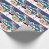 Baseball-Schneemann Geschenkpapier (Ecke)