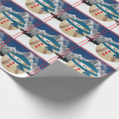 Baseball-Schneemann Geschenkpapier (Ecke)