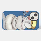 Baseball-Schneemann iPhone Hülle (Rückseite (Horizontal))