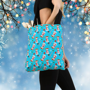 Baseball-Schneemann-Weihnachtsfeier-Muster Tasche
