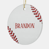 Baseball schnürt sich Basis-Ball-roten weißen Keramik Ornament (Links)