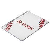 Baseball schnürt sich Basis-Ball-roten weißen Notizblock (Linke Seite)