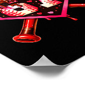 Baseball-Schokoladen-Drip 67 Valentinstag-Liebe-Ma Poster (Ecke)