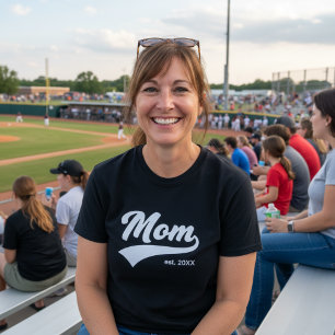 Baseball Schriftart Style Junge Mutter mit dem eta T-Shirt