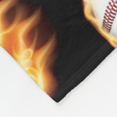 Baseball Schwarz Fleecedecke (Ecke)