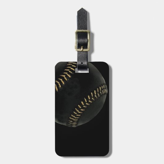 Baseball schwarz gepäckanhänger (Vorderseite vertikal)