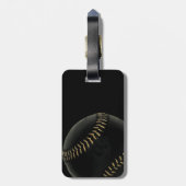 Baseball schwarz gepäckanhänger (Rückseite vertikal)