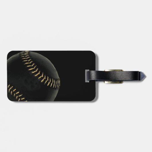 Baseball schwarz gepäckanhänger (Rückseite horizontal)