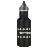 Baseball, Schwarz, Name Trinkflasche (Links)