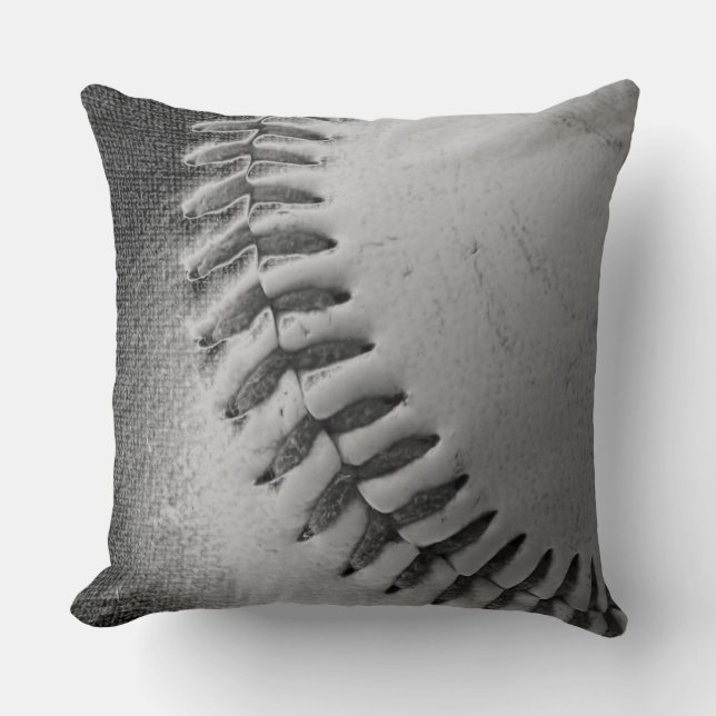BASEBALL (Schwarzweiss) Kissen (Vorderseite)