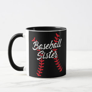 Baseball Schwester Baseball Schnürsenkel Schwester Tasse