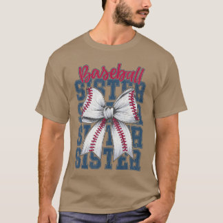 Baseball Schwester Kokette Schleife größter Fan Sp T-Shirt