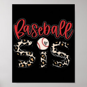 Baseball Schwester Vintage Sportliebhaber Schweste Poster