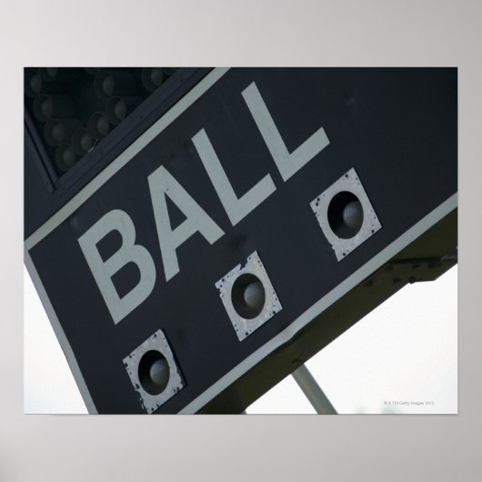 Baseball scoreboard 2 poster (Vorne)