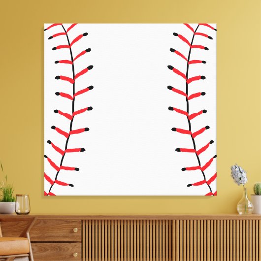 Baseball Seams Sportstil Baseball Thema Leinwanddruck (Insitu (Wohnzimmer))