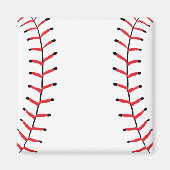 Baseball Seams Sportstil Baseball Thema Magnet (Vorne)