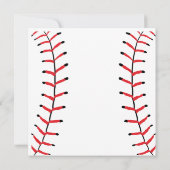 Baseball Seams Sportstil Baseball Thema Mitteilungskarte (Rückseite)