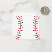 Baseball Seams Sportstil Baseball Thema Mitteilungskarte (Vorderseite/Rückseite Beispiel)