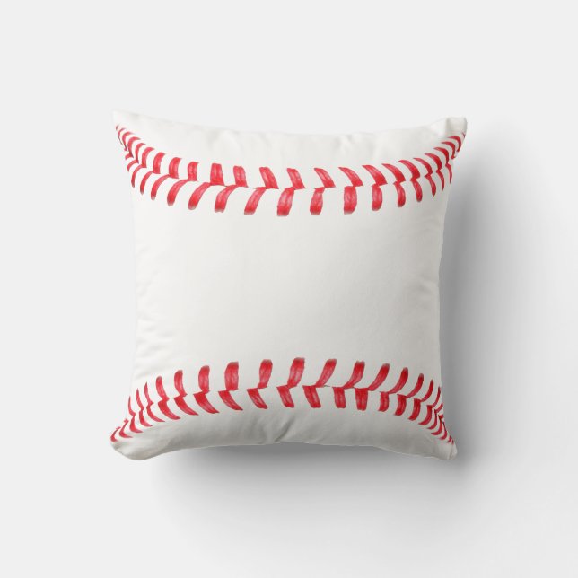 Baseball Seams Throw Kissen (Vorderseite)