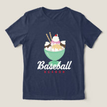 Baseball Season Ice Cream Sundae T - Shirt