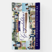 Baseball Season Team Congratulations Photo Collage Banner (Vertikal)