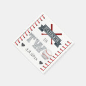 Baseball Second Birthday Personalisiert Serviette (Ecke)