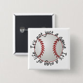 Baseball-sein nicht gerade ein Spiel Button (Vorne & Hinten)