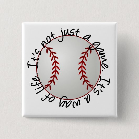 Baseball-sein nicht gerade ein Spiel Button (Vorderseite)